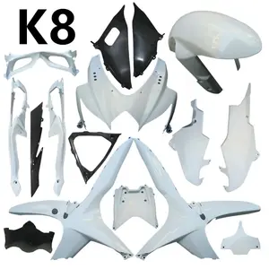 OEM kustom belum dicat putih ABS injeksi Bodywork Kit Fairing cocok untuk Suzuki K6 K8 GSXR750 GSXR600 2008 2009 2010