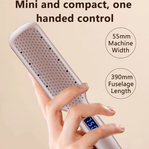 Plancha de Pelo Profesional para Salón, Alisador de Cabello Eléctrico con Pantalla LCD, Calentamiento Rápido, Herramienta de Peinado para Cabello Húmedo/Seco, Uso en Hoteles, Ajustable - Product Image 4