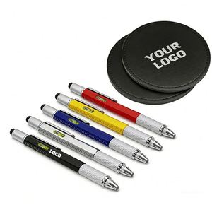 6 in 1 Multifunction Ballpen Wholesale Event Business Promo <b>Gift</b> Stylus <b>Pen</b> With Custom Logo - Product Image 1