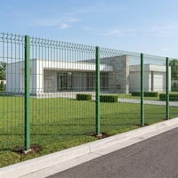 Panneau de clôture en treillis soudé 3D durable à double fil, revêtu de PVC, pour clôture périmétrique de ferme solaire, kit d'installation facile