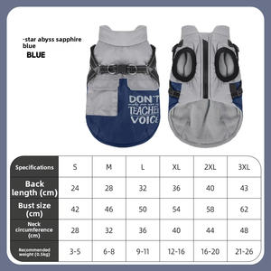 سترة عاكسة للكلاب للشتاء، معطف سميك دافئ للحيوانات الأليفة مبطن بالقطن والبوليستر موديل BL3675 - Product Image 6