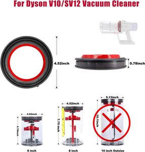 Remplacement de la bague d'étanchéité fixe du dessus du bac à poussière pour les pièces d'accessoires de réparation d'aspirateur Dysons <span class=keywords><strong>V10</strong></span> SV12 - Product Image 5