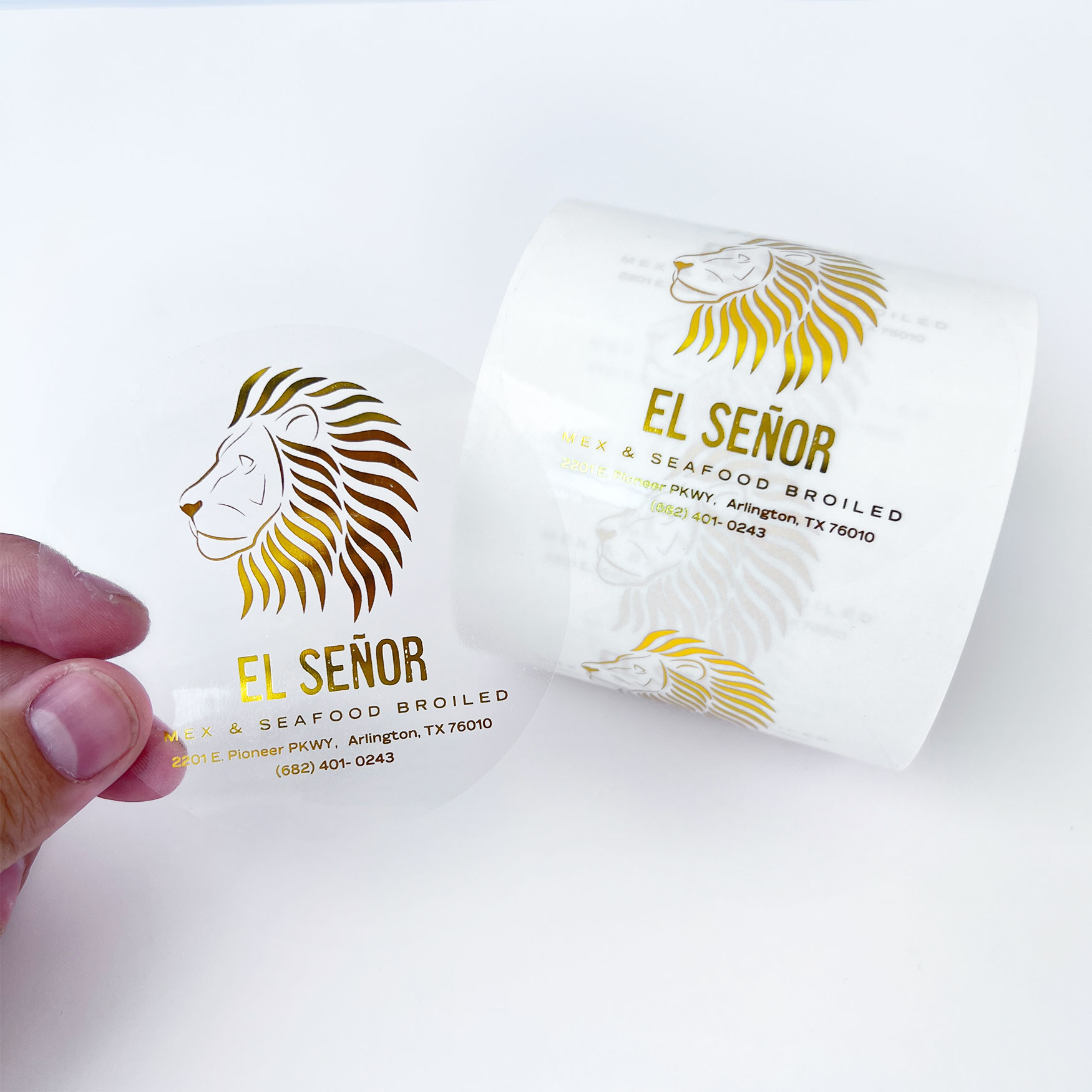 Gold foil label