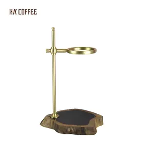 Wooden Pour Over Brewed Filter halter Verstellbare Kaffeekanne Waage V60 Base Rack Frame Coffee Dripper Stand
