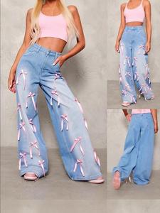 Jeans en denim de coton délavé sur mesure pour hommes 2026, pantalon ample à jambes larges, style streetwear, grandes tailles, échantillons fournis par le fabricant - Product Image 2