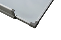 Tableau blanc effaçable à sec Ohsung AW23 à fixation murale, cadre en aluminium argenté pour salles de classe, bureaux et salles de réunion