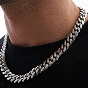 Little Ant Jewelry collana con catene da uomo collana con catena a maglia cubana in acciaio inossidabile 316 - Product Image 2