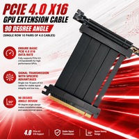 Vertical GPU Mount Wire PCIe 4.0 X16 Flexible Adapter 32GB/s 12V 36W Single Row Ribbon Mid Tower Case PC Gaming Setup