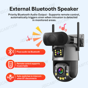 Rscamtom 8MP 4G Ngoài Trời Icse An Ninh Máy Ảnh 50X <span class=keywords><strong>Zoom</strong></span> Tự Động Theo Dõi Âm Nhạc Phát Sóng Loa Báo Động Không Dây PTZ Máy Ảnh - Product Image 6