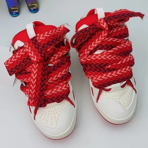 Chaussures de sport confortables à lacets en toile de qualité supérieure, motif vague coloré, lacets de 1,5 cm, style luxe 3.0 - Product Image 3