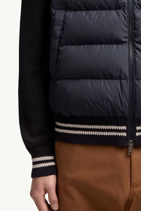 <strong>Navy</strong> Blue <strong>Padded</strong> Down Knit Cardigan Cotton Sweaters Down <strong>Jacket</strong> Puffer Zip Front Bomber <strong>Jacket</strong> for Men <strong>Women</strong> - Product Image 5