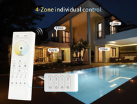 Controlador LED de nuevo diseño 2,4G RF 4-Zone CCT Control remoto con diseño moderno colorido