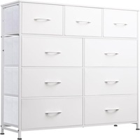 Meuble de rangement rétro en tissu non tissé avec tiroirs, organiseur de vêtements imprimé pour bureau, armoire de chevet à cadre en fer, 100x30x98cm