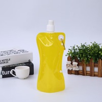 Sac à boisson pliable écologique avec logo personnalisé, bouteille d'eau en plastique transparente pour le sport, la montagne, portable