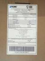 Climatiseur split YORK 1 tonne, 110V 60Hz, 12000 BTU, refroidissement uniquement, unité murale, R32, haute efficacité SEER20