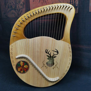 Arpa de Lira de Madera de Melocotón de Alta Calidad con 21 Cuerdas y Patrones Tallados Exquisitos, Instrumento Musical de Cuerda para Regalo - Product Image 4