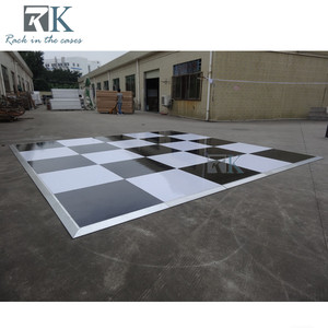 Décoration de mariage, piste de danse noire et blanche, piste de danse modulaire portable - Product Image 4