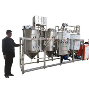 Máquina de extração e refino de óleo de cozinha com garantia de qualidade, máquina de refino de óleo para venda, refino de óleo de palma