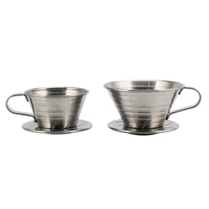 Pour Over Coffee Filter Cone,Stainless steel Coffee Dripper