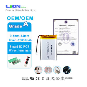 PSE 일본 인증 603450 3.7V 1200mAh 폴리머 셀 의료기기 알람 리튬 배터리 38.3 kc - Product Image 1