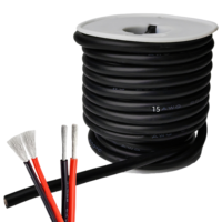 Câble en silicone flexible 1,5 mm² 15AWG, 10 couleurs, fil électronique en cuivre étamé pour réparation DIY, éclairage domestique, batterie solaire