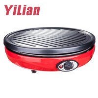 Nouvelle Machine de Cuisson Électrique Portable de Luxe Rouge Automatique 1000W Économe en Énergie pour Pizzas, Crêpes et Pancakes Antiadhésive