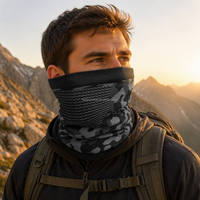 Mascarilla Facial para Ciclistas, Diadema Cortavientos y Resistente al Frío, Bragas de Cuello para Ciclismo, Pasamontañas de Poliéster para Deportes al Aire Libre
