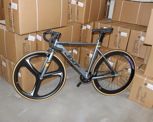 Bicicleta Fixie Talla 54 con Cuadro de Aleación de Aluminio, Piñón Fijo, Manillar Curvo, Bicicleta de Carretera, Urbana, de Pista, de Carreras - Product Image 4