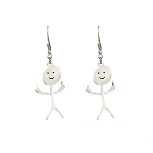 ต่างหูเส้นขยุกขยิกสไตล์พังก์ของผู้หญิงทำจากสแตนเลสใหม่เท่เครื่องประดับฮิปฮอปชุบทองการออกแบบสติกเกอร์สำหรับปาร์ตี้ - Product Image 2