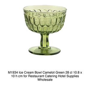ถ้วยไอศกรีมกรีนคาเมโลต์ 28 ซล. M1934 สูง 10 ซม. เส้นผ่านศูนย์กลาง 10.8 ซม. - Product Image 2