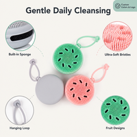 Brosse nettoyante et massante faciale en silicone sans BPA, à suspendre, pour le démaquillage