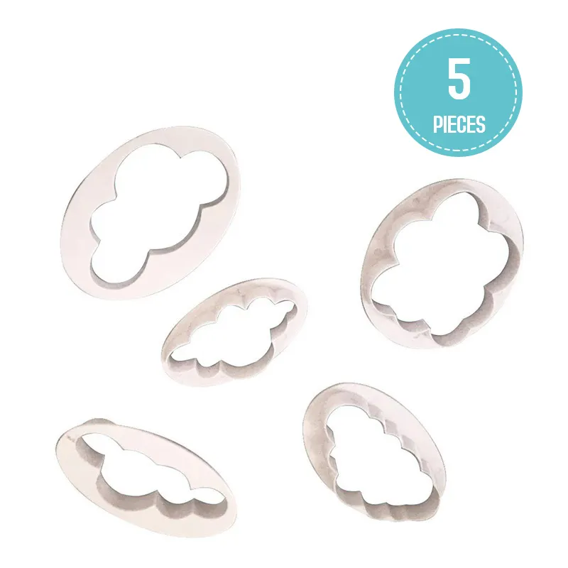 5 pcs Fondant Cloud Shapes Cutter Gum Paste Cutter Cookie Cake Mold Fondant Cutter Sugar Craft Fondant Decorating Tools//