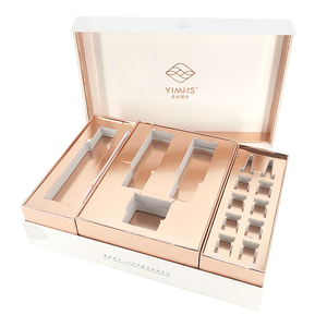 Custom High Quality Cosmetics Set Packaging White Paper Gift Box Luxury Printed Logo Lid And Base Boxes