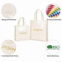 Sac fourre-tout de marque avec logo personnalisé, sac en PVC imperméable, vente en gros, sac de shopping réutilisable écologique, sac pour salon professionnel, fabrication directe OEM