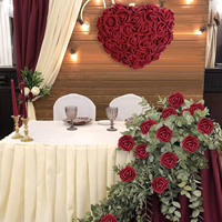 Roses en mousse de 8 cm sur tige pour arrangements de bouquets de mariage DIY, centres de table pour enterrement de vie de jeune fille, décorations de table pour fêtes et maison, Saint-Valentin