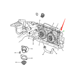Nuevo Radiador de Refrigeración del Motor de Alta Calidad 4677523AA, Tanque de Agua para Caravan Voyager Town Country 2004-2005 04677523AA - Product Image 4