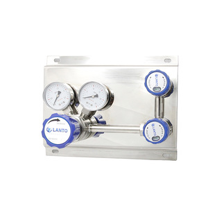 Panel de Suministro de Gas de Acero Inoxidable LANTO con Puerto de 1/2 Pulgada y Ventilación Manual para Uso en Laboratorio - Product Image 1