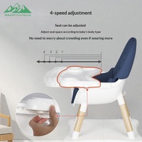 Chaise haute en plastique pour enfant Wayon, avec pieds en plastique et plateau large, pour la cuisine