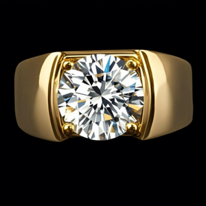 Anello da <span class=keywords><strong>Uomo</strong></span> in Argento 925 con Moissanite da 3 Carati, Certificato GRA, Pronto per la Spedizione, per <span class=keywords><strong>Fidanzamento</strong></span> e Matrimonio - Product Image 2