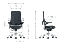 Nouvelle chaise ergonomique en maille monobloc élégante pour mobilier commercial, prix d'usine