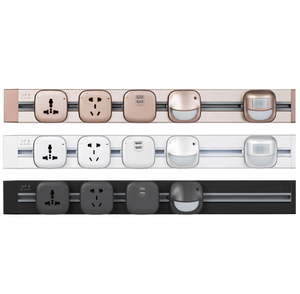 Lâu dài treo tường điện theo dõi ổ cắm bàn đường sắt theo dõi hệ thống điện ổ cắm điện với LED cảm biến ánh sáng - Product Image 5