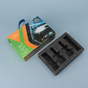 Boîte cadeau personnalisée avec couvercle rabattable et poignée, fabriquée en Chine, emballage rigide avec insert en mousse <span class=keywords><strong>pour</strong></span> phares de voiture à LED - Product Image 6