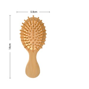 Cepillo de bebé de madera Natural portátil, superventas, cojín de aire suave, cepillo de pelo <span class=keywords><strong>para</strong></span> bebé, Mini cepillo de bambú de buena calidad, peine <span class=keywords><strong>para</strong></span> recién <span class=keywords><strong>nacidos</strong></span> - Product Image 6