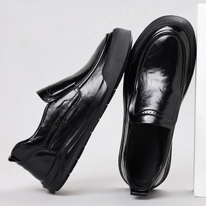 Zapatos Sin Cordones para Hombre, Nueva Colección de Primavera, Suela Gruesa Antideslizante, Cuero Genuino, Zapatos Casuales de Negocios, Cómodos y Duraderos - Product Image 2