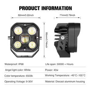 ไฟหน้า LED สีขาวสว่างมาก3.<span class=keywords><strong>2</strong></span>นิ้วสำหรับรถยนต์ SUV ออฟโรดรถ ATV UTV บัส9-30V 6000K อุณหภูมิสี - Product Image 6