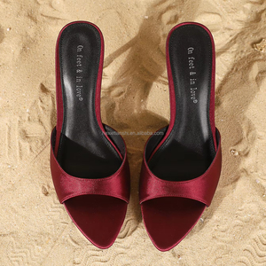 4302A-17 Été 2025 Tendance Sandales à <span class=keywords><strong>Talon</strong></span> Aiguille Ouvertes et Pointues, Mules Élégantes et Mode pour l'Extérieur - Product Image 2