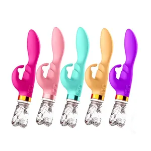 Rechargeable Toys Adult Bullet Anal Vibrator Dildo G Spot Massage Wand LED Glass Dildo Rabbit Vibrator for Women Sex Toy