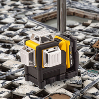 Niveau laser vert 650 nm à 12 lignes horizontales, portable, automatique, de qualité industrielle, 360 degrés, alimenté par batterie Li-Ion 089