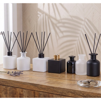 Bouteille diffuseur de parfum carrée avec bouchon en bois, bouchon de bouteille diffuseur de parfum, bouchon de bouteille diffuseur d'arômes avec couvercles