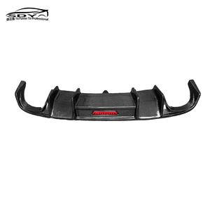 Diffusore Posteriore Stile KB in Fibra di Carbonio con Luce a LED Labbro Paraurti Posteriore per <span class=keywords><strong>Audi</strong></span> <span class=keywords><strong>A4</strong></span> B8 Non S-Line - Product Image 4